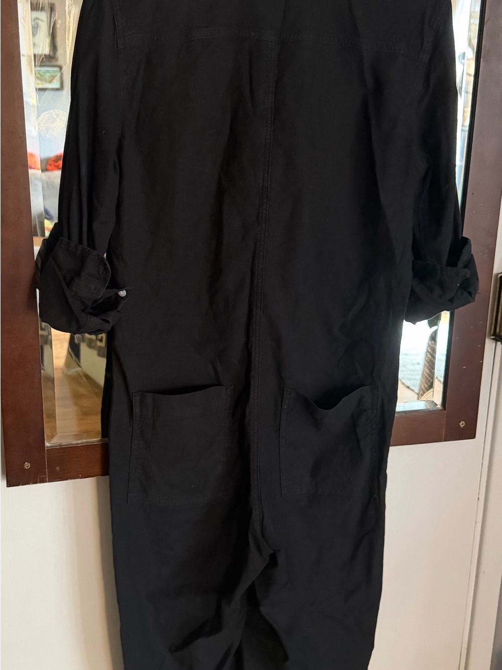 Frank & Eileen Ireland Black Button-Up Collared Jumpsuit - Picture 9 of 9